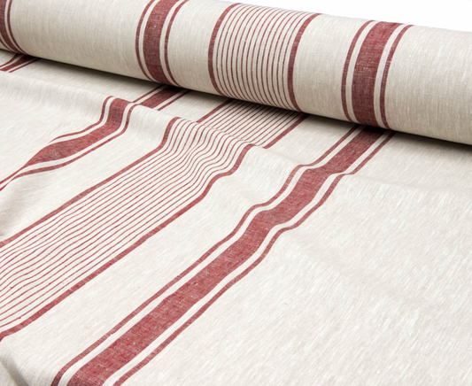 Vintage Stripes Wine Red